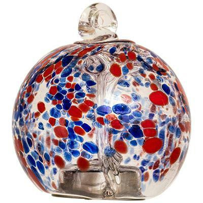 Glow Solar Glass Drop Red Blue
