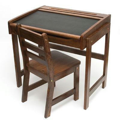 Child Chalkbd Dsk Chair Walnut