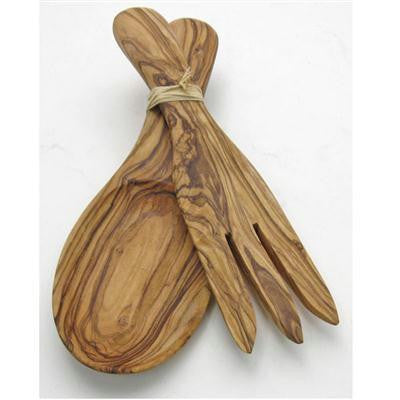 Olive Wood Salad Server Set 9"