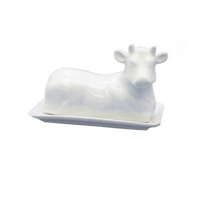 Porcelain Cow Butter Dish