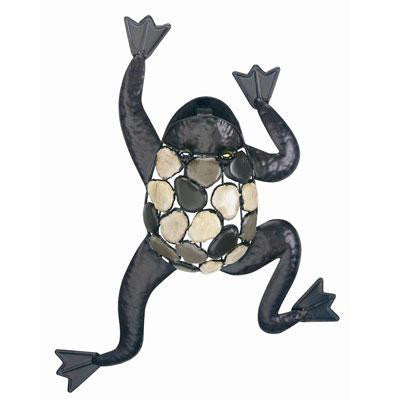 Climbing Frog Stone Wall Art