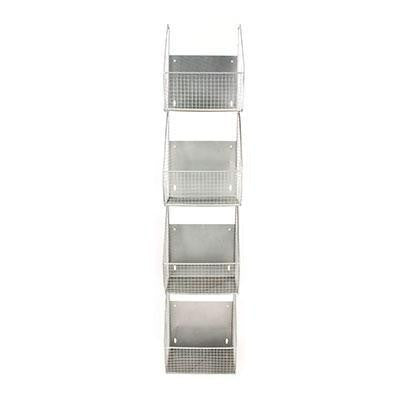 Wall 4tier Vertical Baskt Pwtr