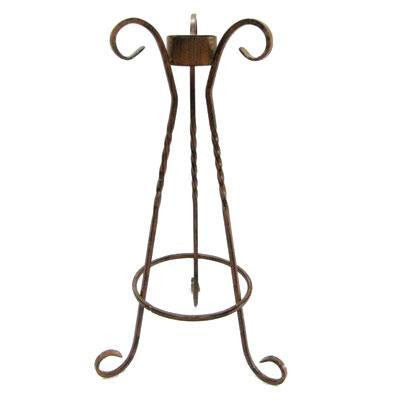 22" Silver Twisted Globe Stand