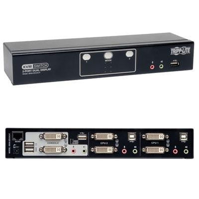 2 Port Dual Mon DVI Kvm Switch