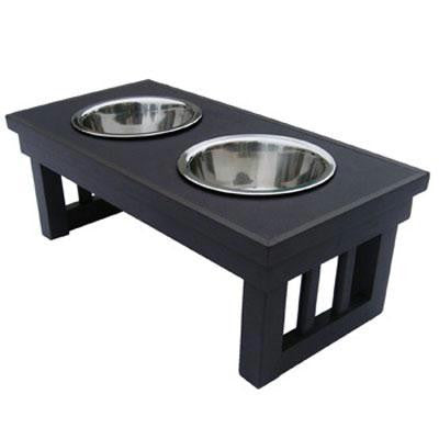 Dog Bowl Double Raised Med Esp