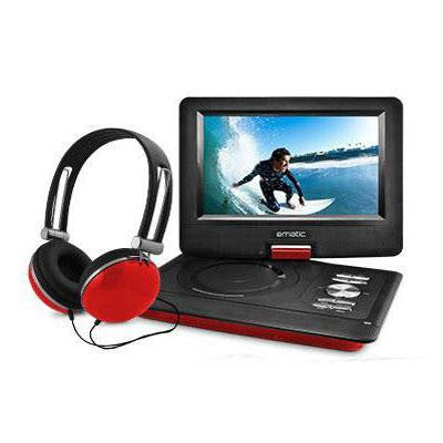10" Port Dvd Hdphn Bndl Red