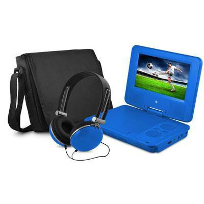 7" Dvd Player Bundle Blue