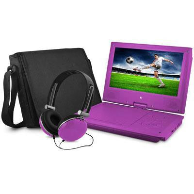 9" Dvd Player Bundle Purple
