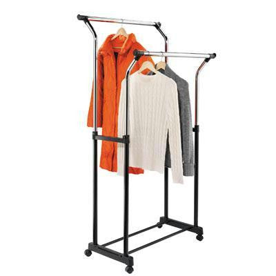 Double Flared Garment Rack Blk