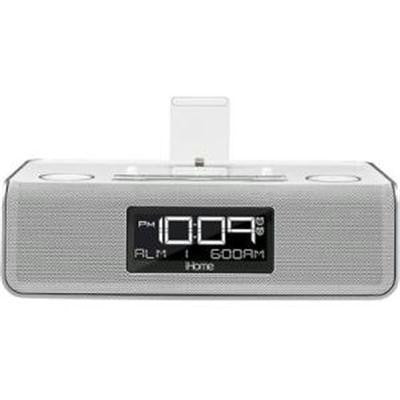 Dual Chrg FM Clock Radio Wht