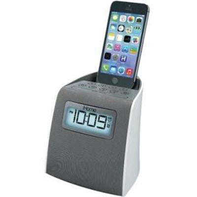 Lightning Clock Radio White