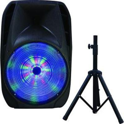 15" Portable Bluetooth DJ Speaker With Stnd