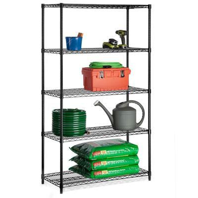 72" 5tier Heavy Duty Shelf Blk