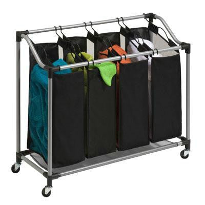 Quad Laundry Sorter Black