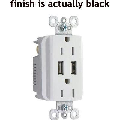 Ps USB Duplex Tr Rcptcl Blk