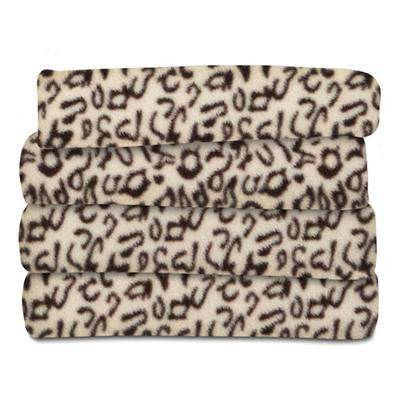 Fleece Heated Throw Cheetah