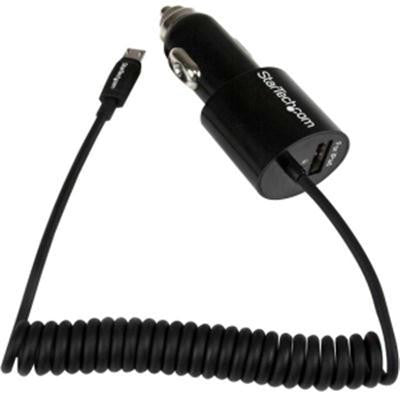 Car Chgr Micro USB And USB Blk