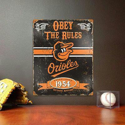 Orioles Embossed Metal Sign