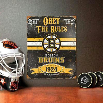 Bruins Embossed Metal Sign
