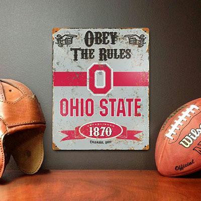 Buckeyes Embossed Metal Sign