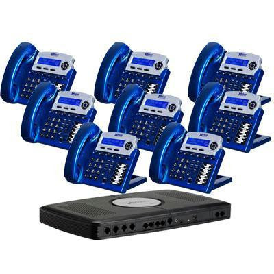 X16 6 Line Phone Sys 8pk Blue