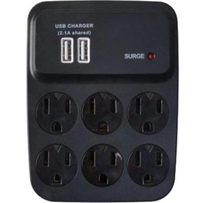 Ww USB Charger Surge 6 Outlet