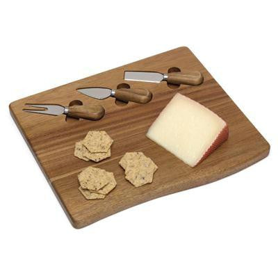 Acacia Cheese Board With 3 Tools