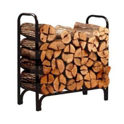 8' Deluxe Log Rack With Pnls Blk