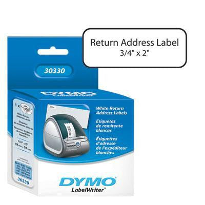 White Return Address Label 3-4