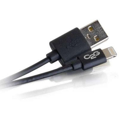 1m USB A To Lightning Cable Blk