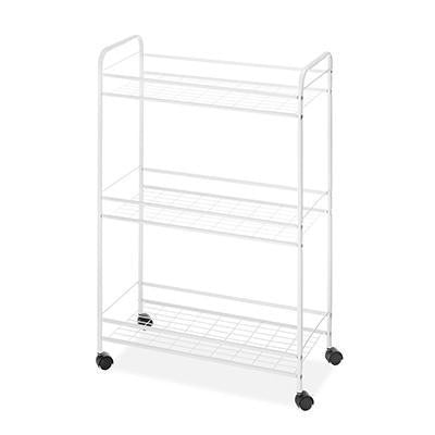 Household Cart Slim 3tier Wht