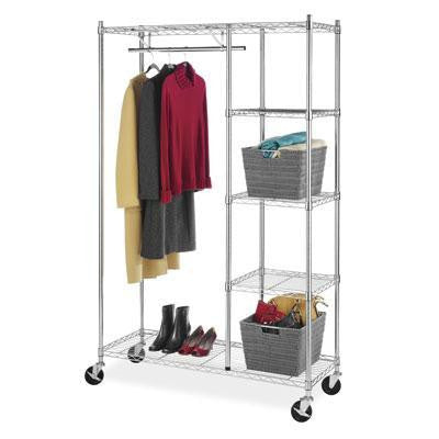 Rolling Garment Shelves Rack