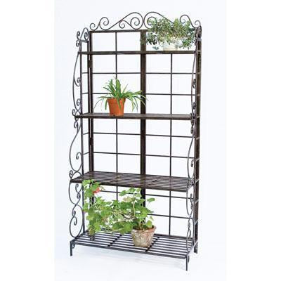 Bakers Rack Plant Stand Brnz