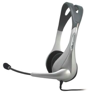 Silver Stereo Headset Mic