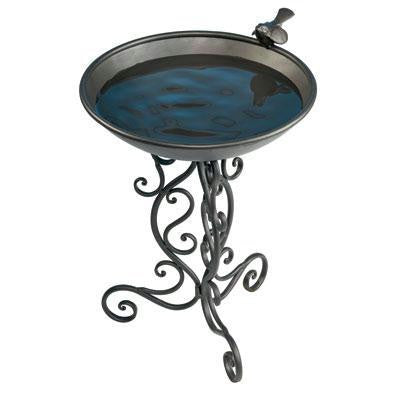 Ornate Metal Bird Bath