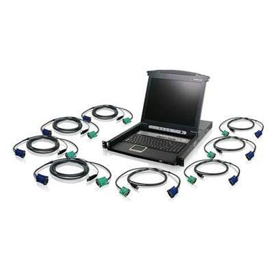 8 Port 17" LCD Kvm With USB Cable