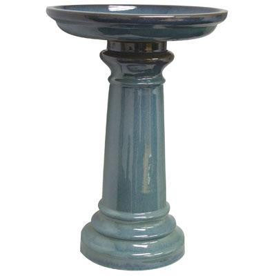 Sp Ceramic Bird Bath Light Blu