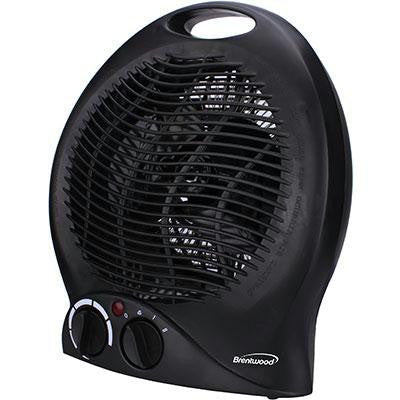 2in1 Portable Fan Heater Black
