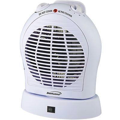 Oscillating Fan Heater White