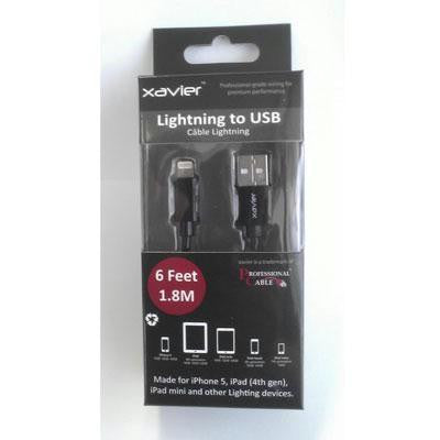 6' USB Lightning Cable Black