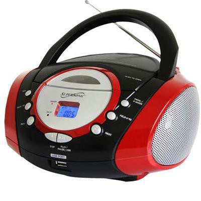 Portable Mp3 Cd Player Red