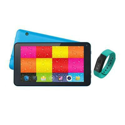 7" Tablet And Blue Fitband