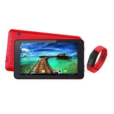 7" Tablet And Red Fitband