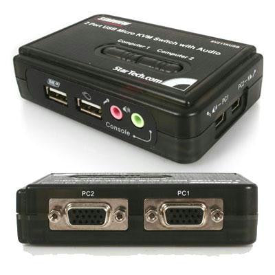 2 Port USB Kvm Switch With Audio