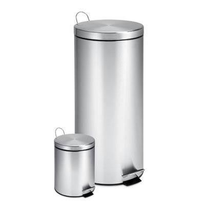 Stainless Step Trash Can 2pck