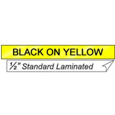 Black On Yellow 1 2" Tape
