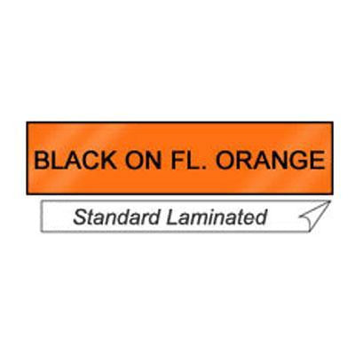 Black On Fluorescent Orange 1"