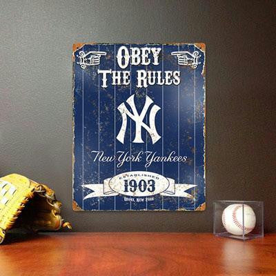 Ny Yankees Embossed Metal Sign